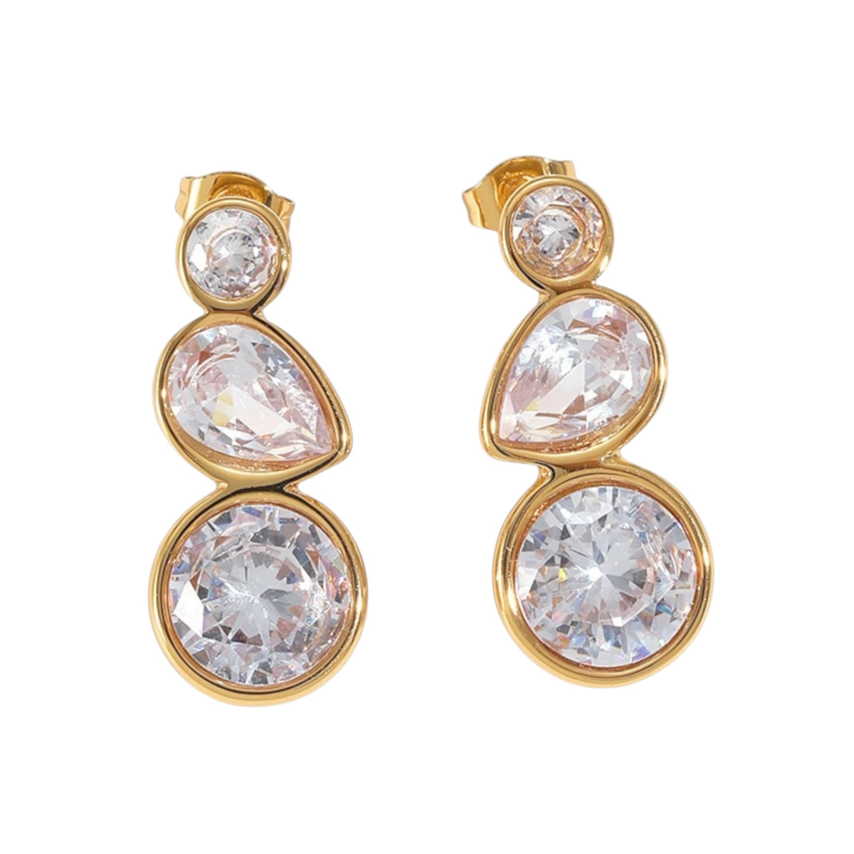 Aretes 3 Zirconias