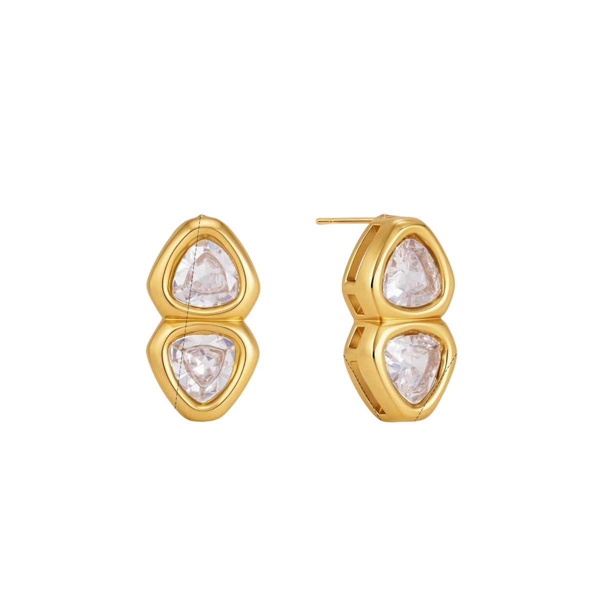 Aretes doble zirconia