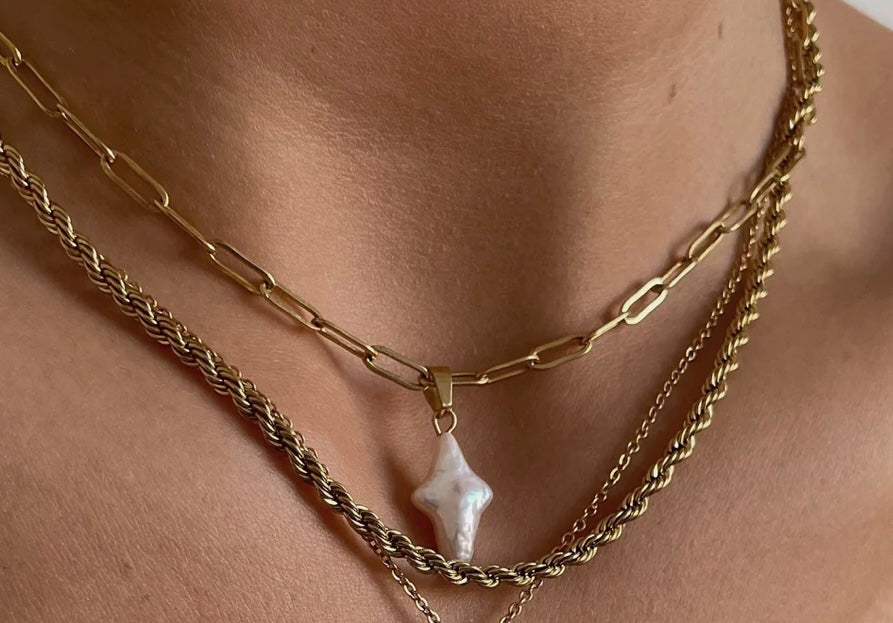 Pearl cross necklace