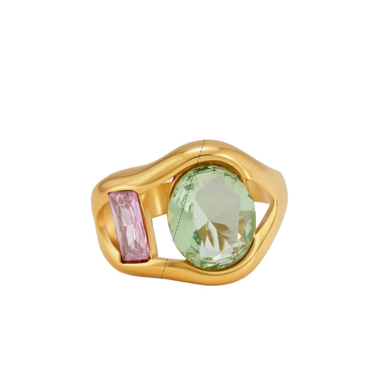 Anillo Rosa y Verde