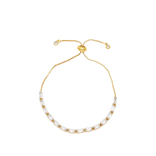 Pulsera Zirconia Rectangular