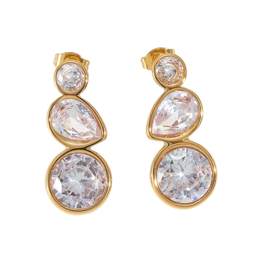Aretes 3 Zirconias