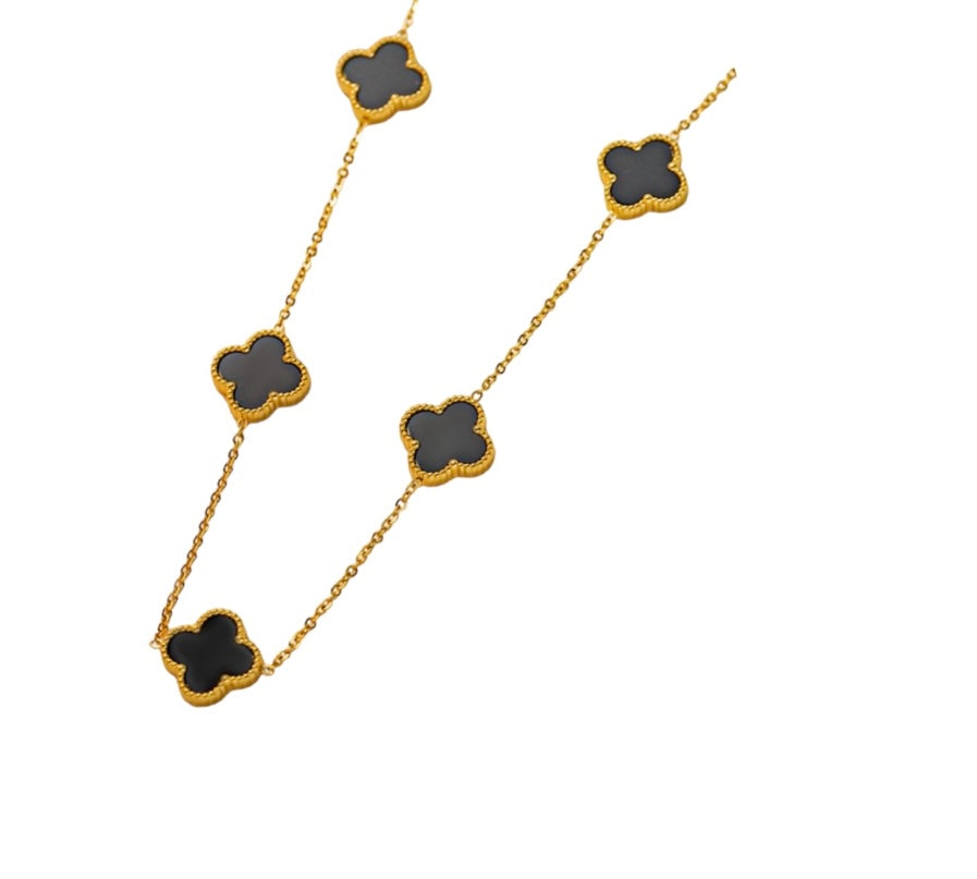 multi clovers necklace