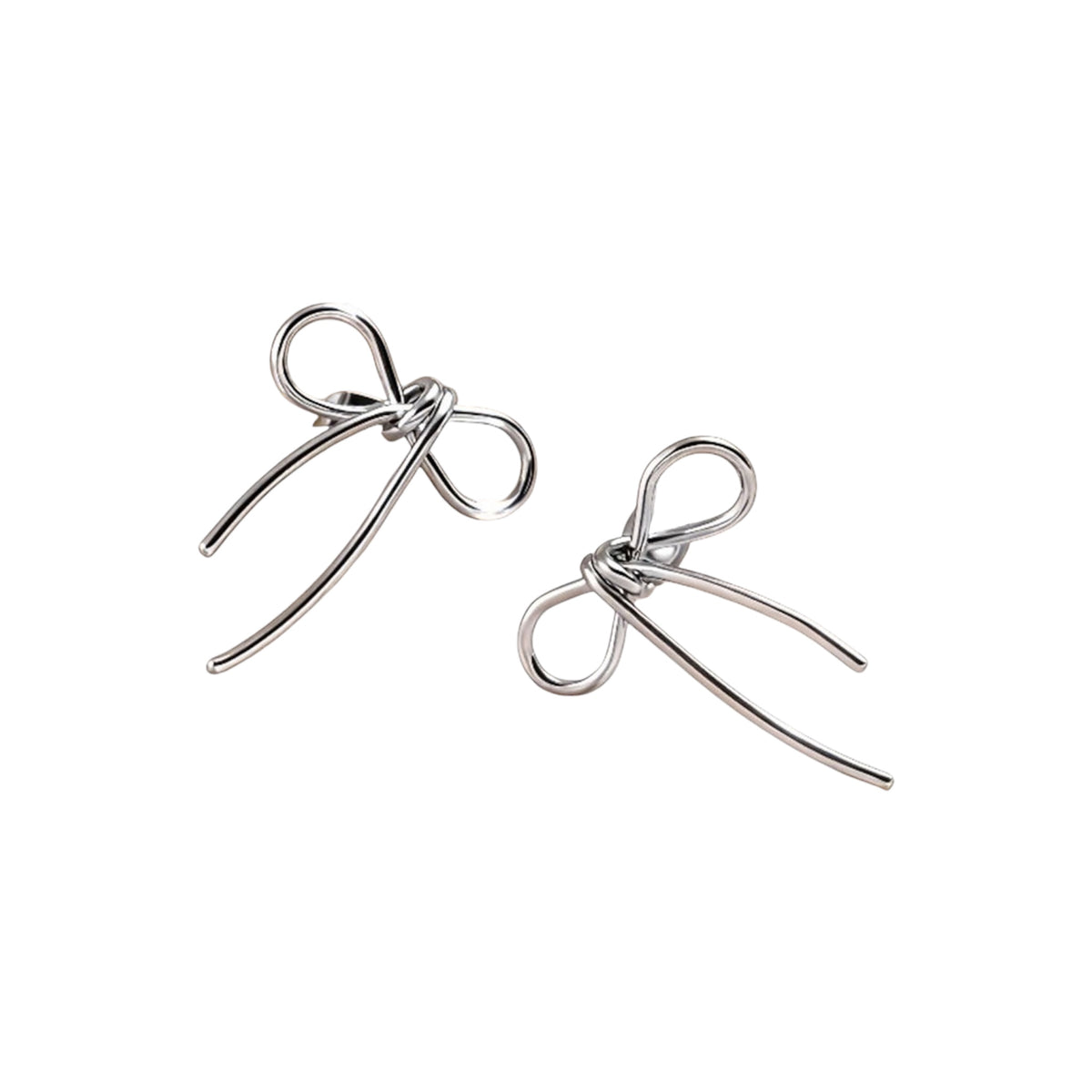 Aretes Bow - Silver