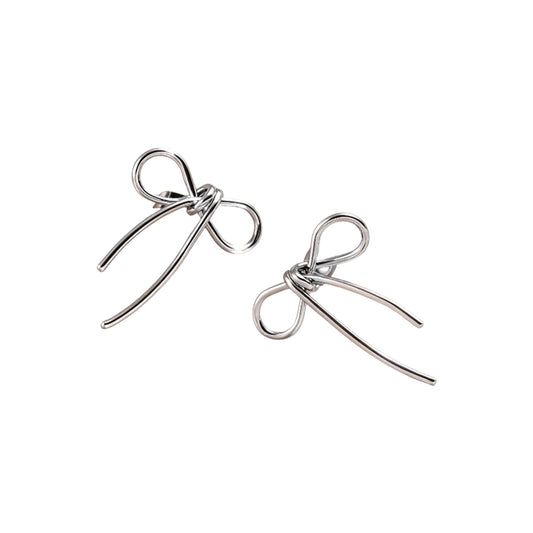 Aretes Bow - Silver