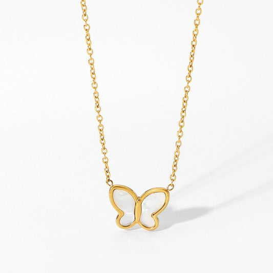 White butterlfy necklace