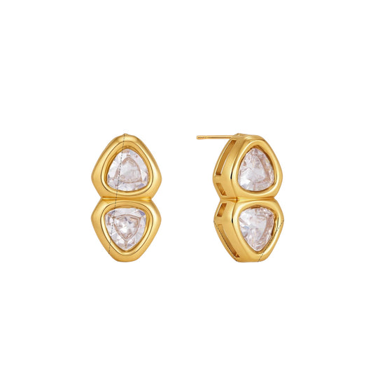 Aretes doble zirconia