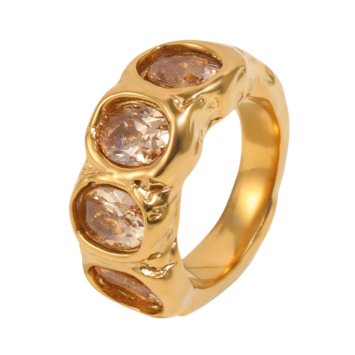 Anillo 4 Zirconias