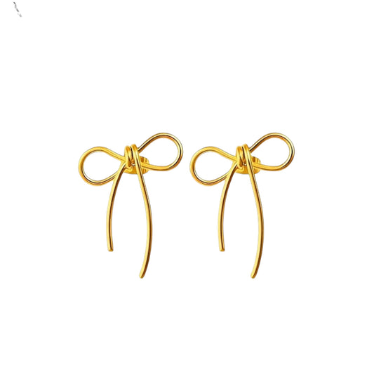 Aretes Bow - Gold
