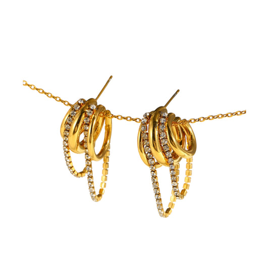 Aretes Cadena - Gold