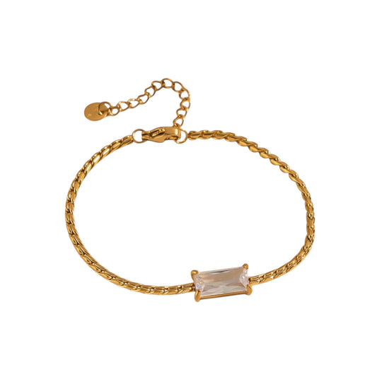 Pulsera Zirconia Cuadrada