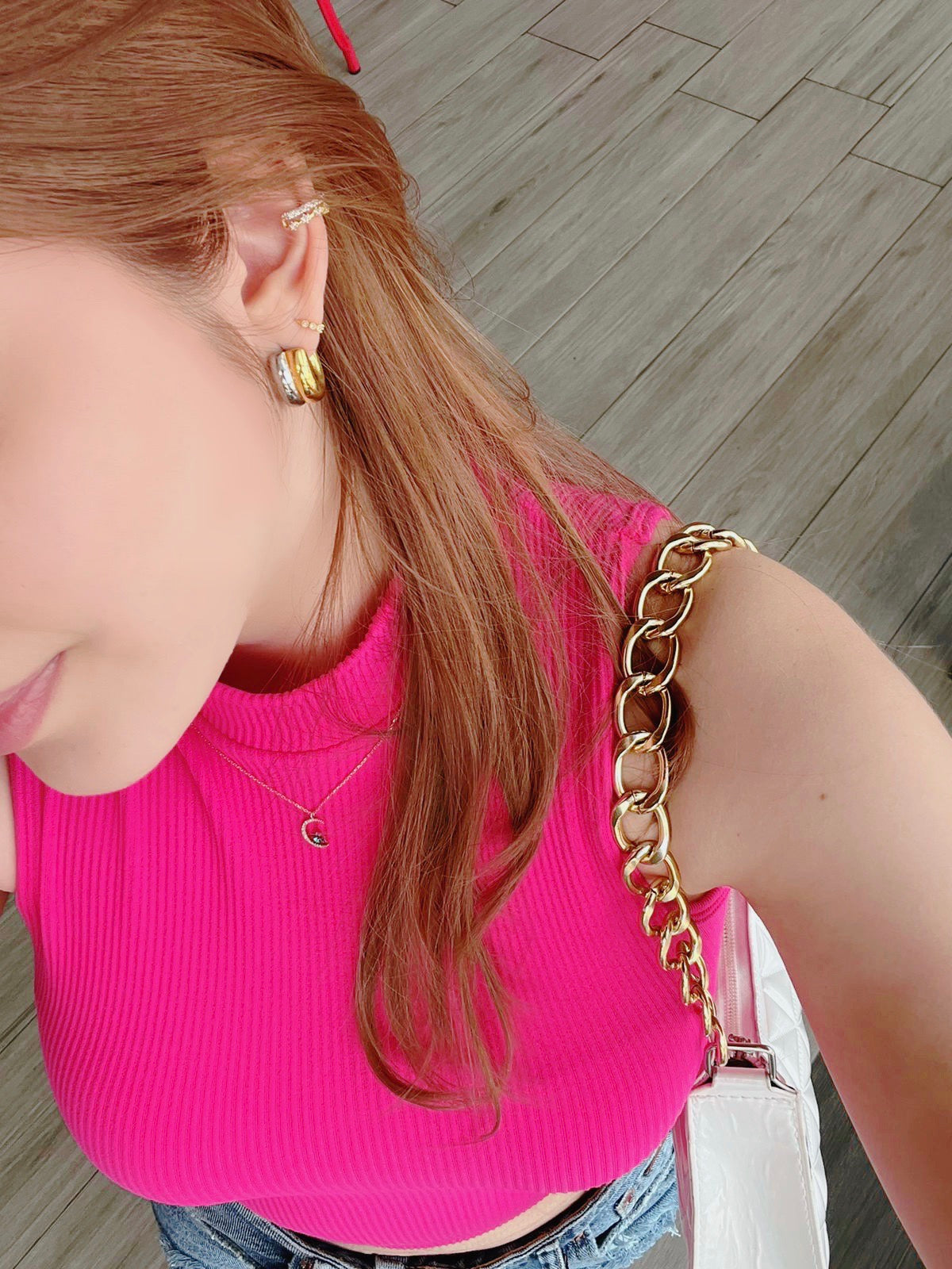 Double gold/silver hoops